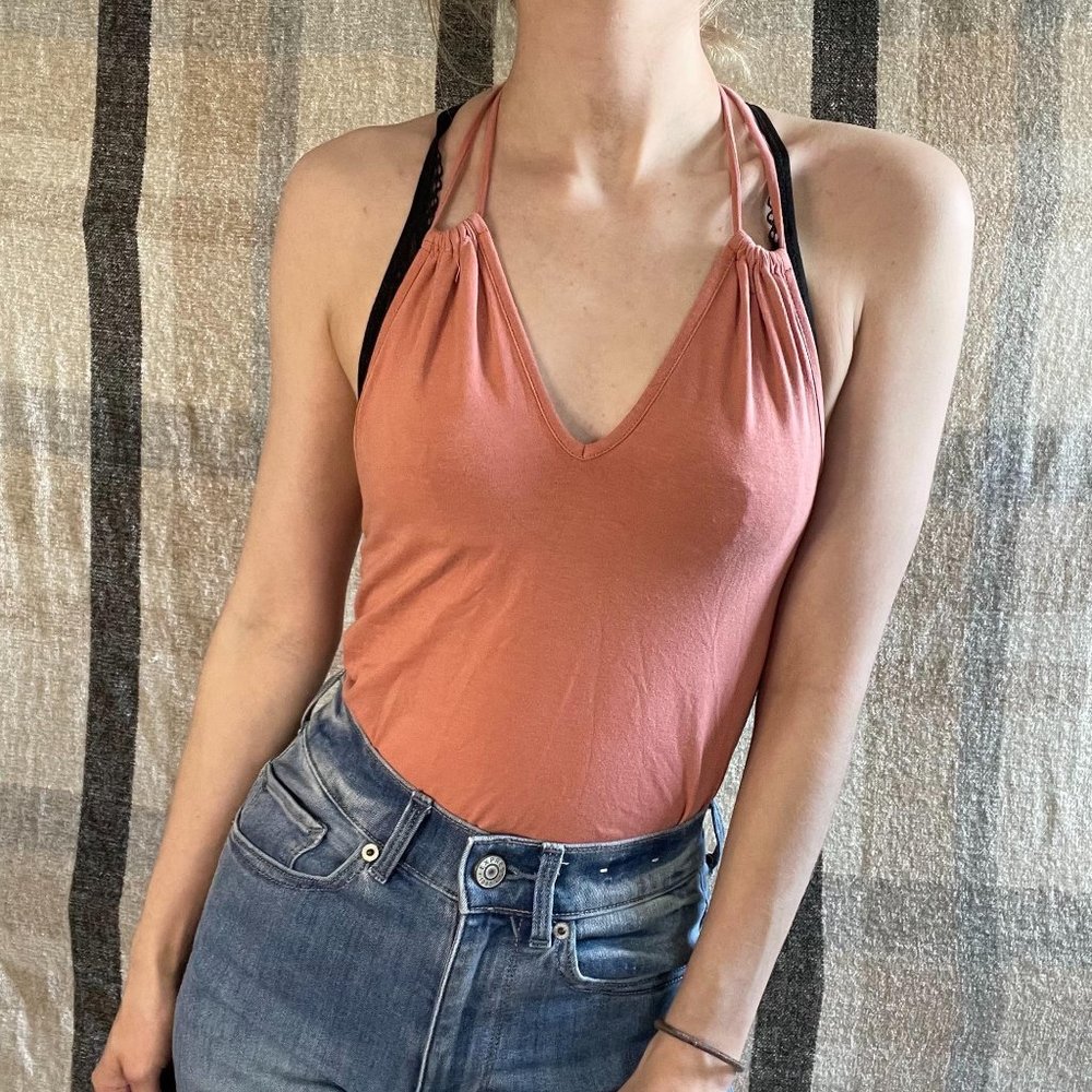 Me to We PacSun Peach Halter Top